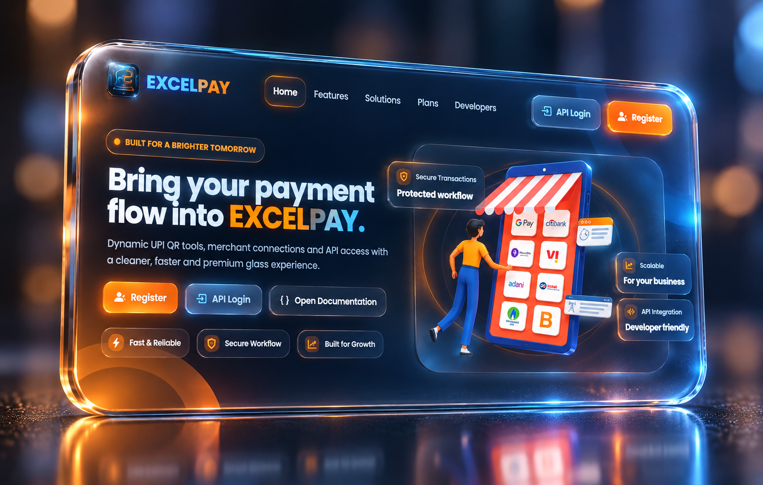 ExcelPay – Smart Payment Gateway, Dynamic UPI QR & API Platform